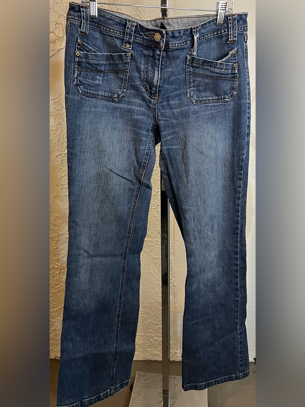 INC International Boot Cut/Wide Leg Blue Wash Jeans Size 10